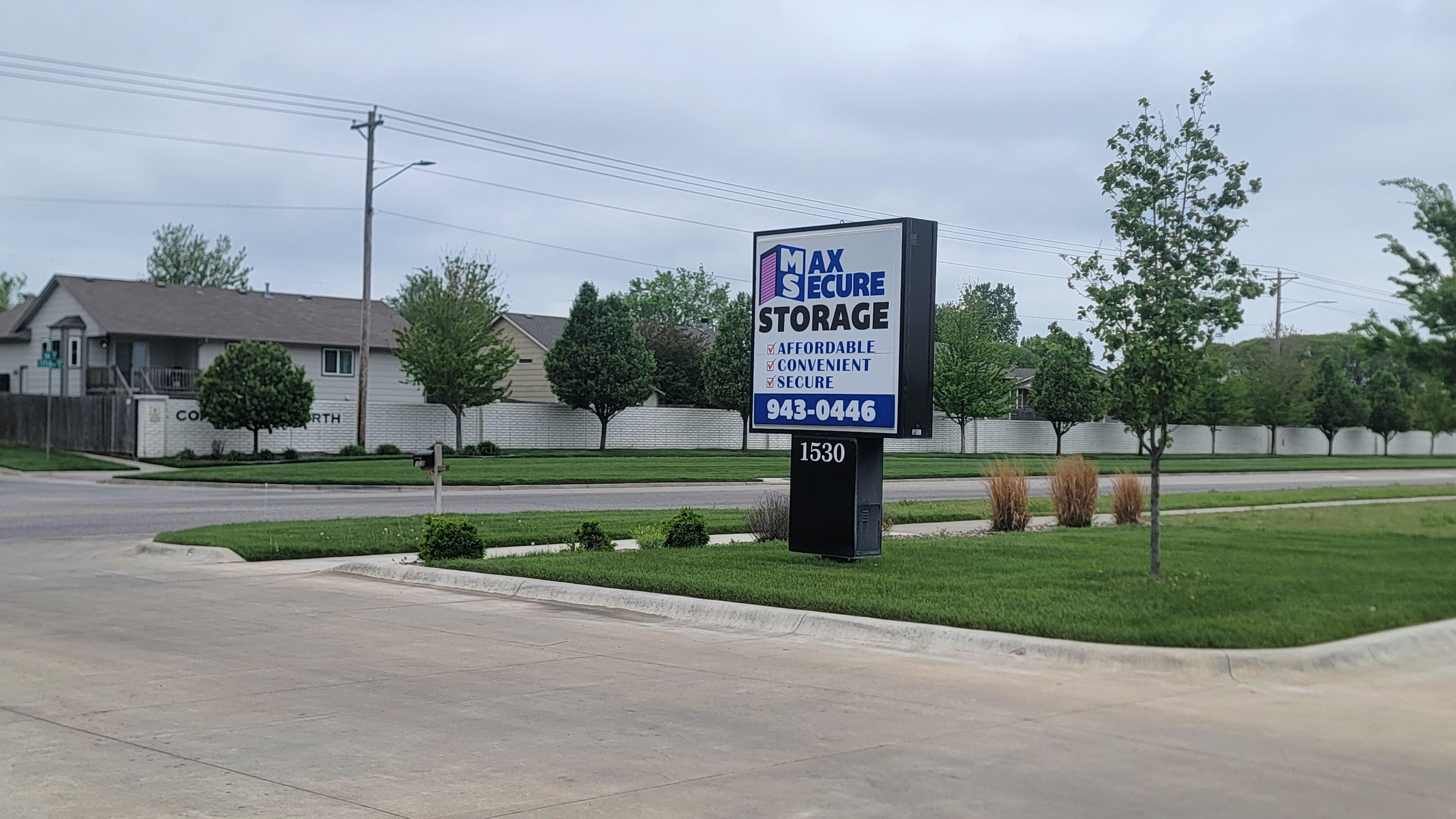 Max Secure Storage- 135th	 1530 N 135th St W  Wichita KS 67235